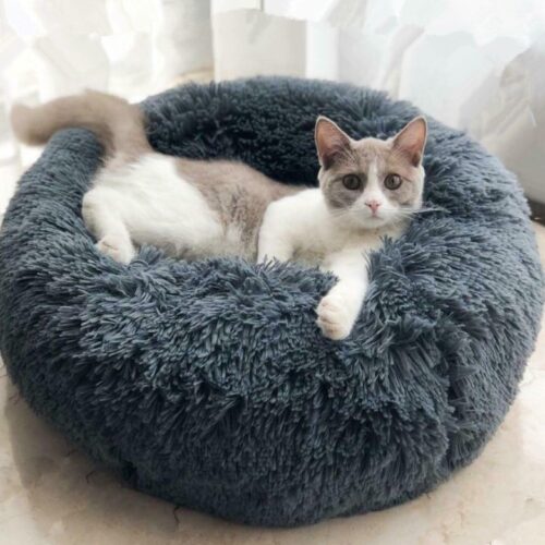 Dog Beds Round Plush Cat Litter Kennel Pet Nest Mat Puppy Beds