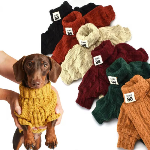 Solid Color Dogs Clothes Warm Cotton For Puppy Small Medium Dogs Sweatshirt